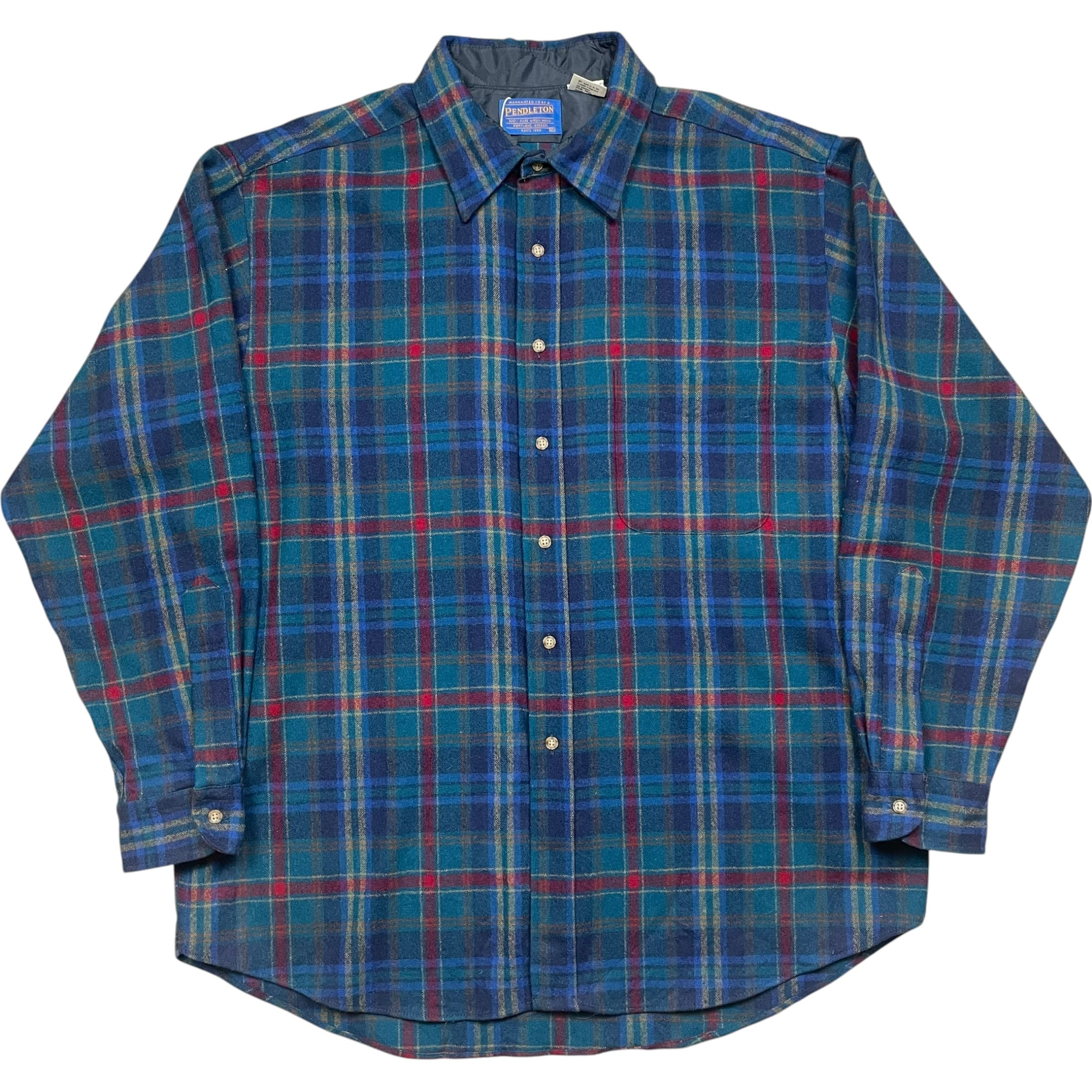 《XL》 PENDLETON ペンドルトン ウールシャツ チェック柄 左胸ポケット no.9994
