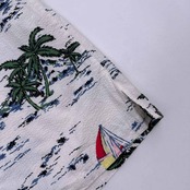 80s vintage Reyn Spooner レインスプーナー ハワイ製 半袖アロハシャツ M/ホワイト/ダイヤモンドヘッドタグ