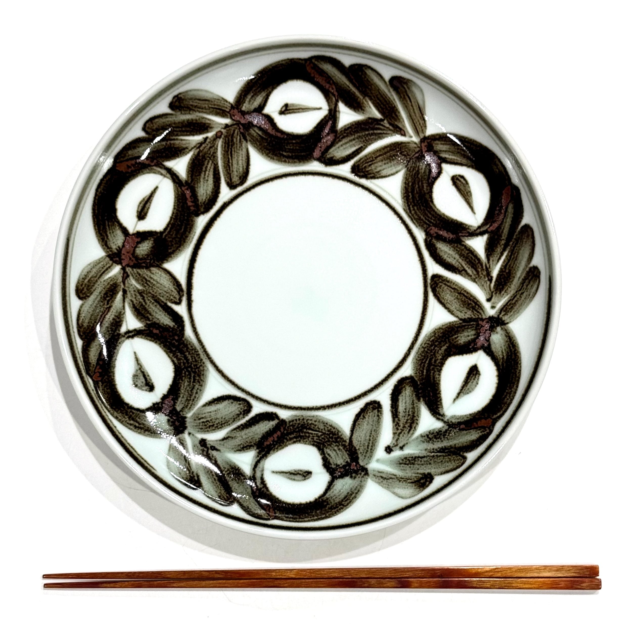 まわり花 (錆) 21cmプレート | 24to3［西富陶磁器オンラインストア