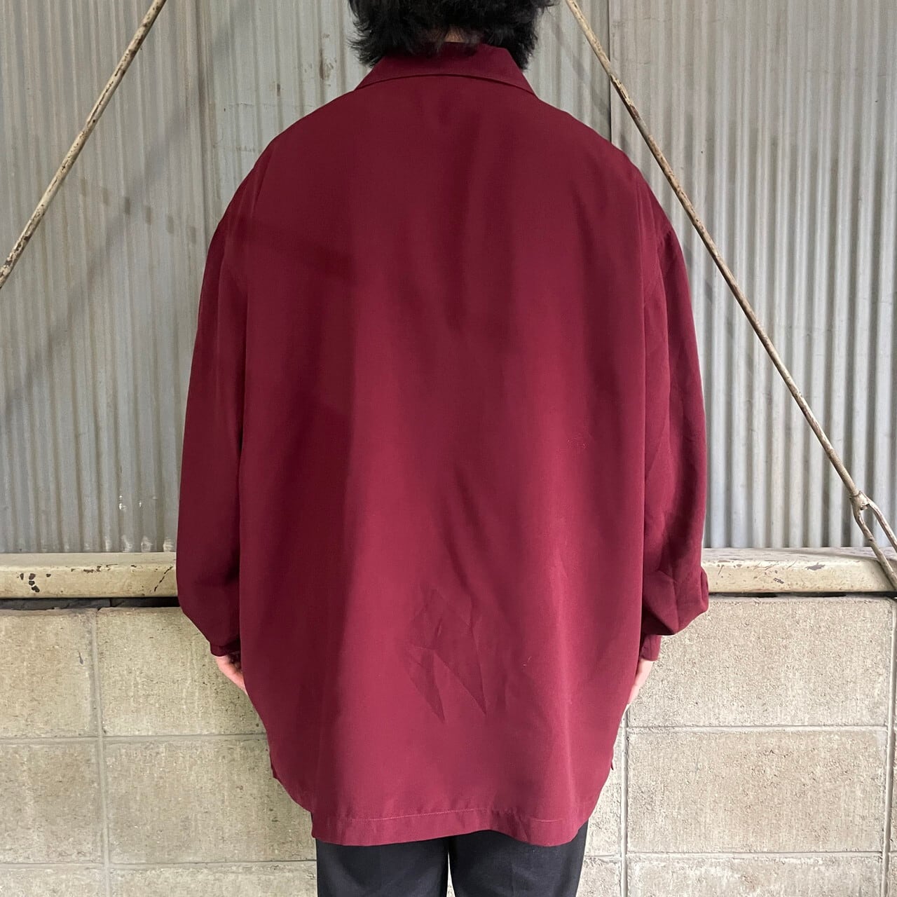 ビッグサイズ STACY ADAMS レーヨン混 オープンカラーシャツ メンズ2XL