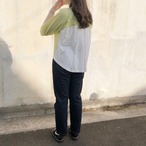 異素材MIXが映える 2カラーブラウス｜ネイビー｜サムネイル10