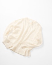Sheer Aran Relax Sized Pullover Knit
