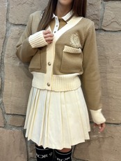 バイカラープリーツスカート