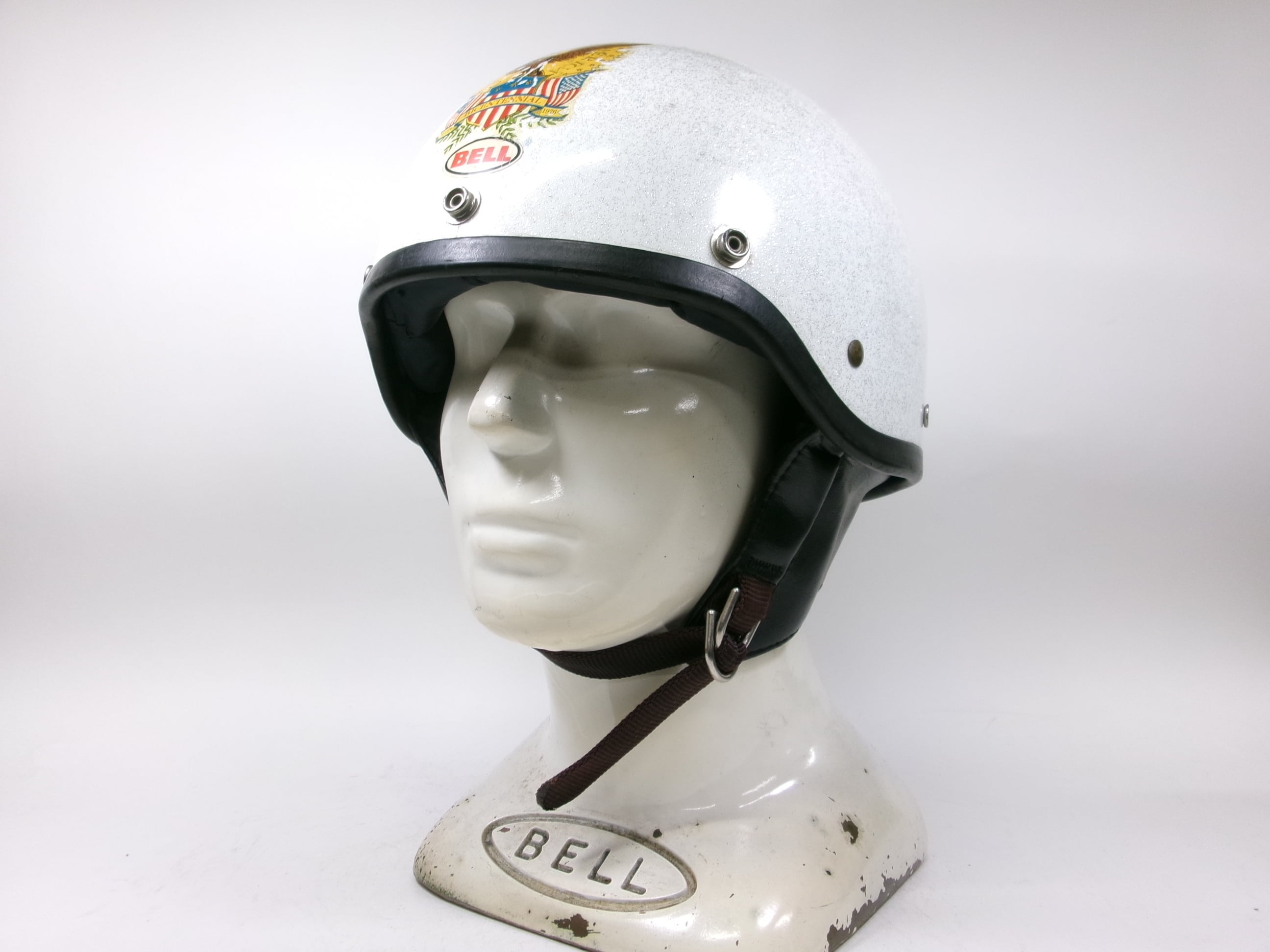 値引 ハーフヘルメット TOPTEX BELL 60s 7 60年代 ☆ オレンジ 1/4 オートバイ