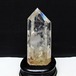 水晶 六角柱 水晶 ポイント 台座付属 置物 原石 一点物 152-4586