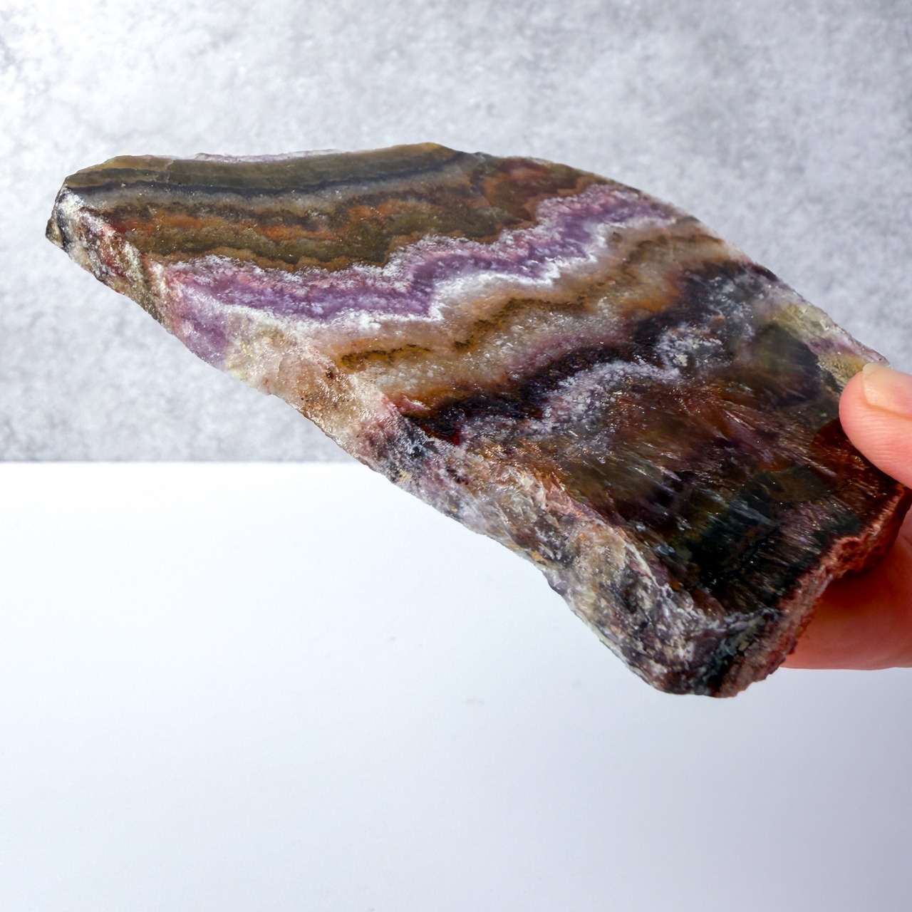 バンデッドフローライト スラブ ＊ Fluorite ＊ 天然石