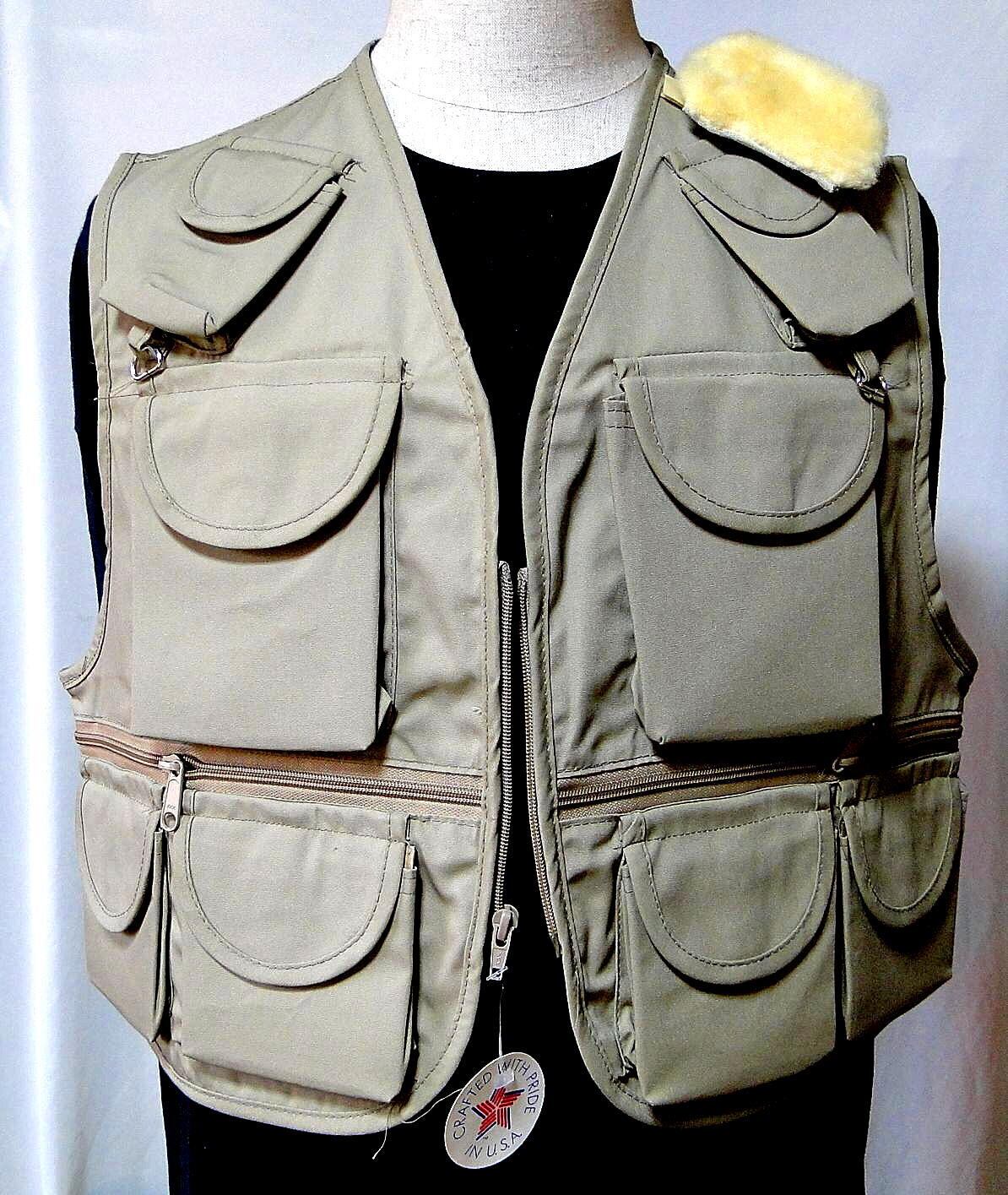 USA製 IDEAL フィッシングベスト ワッペン ヴィンテージ アウトドア レア-80's デッドストック Ideal Fishing Vest アイデール Made in