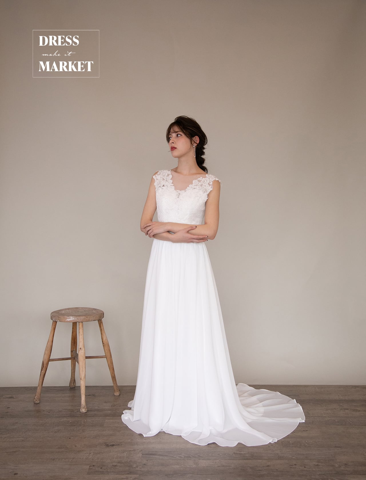 3営業日以内に発送】ウェディングドレス ドレス購入 結婚式 二次会 フォトウェディング スレンダードレス レース オフホワイト *DM100008 | DRESS MARKET 3営業日以内に発送】ウェディングドレス ドレス購入 結婚式 二次会 フォトウェディング スレンダードレス レース オフホワイト *DM100008 | DRESS MARKET