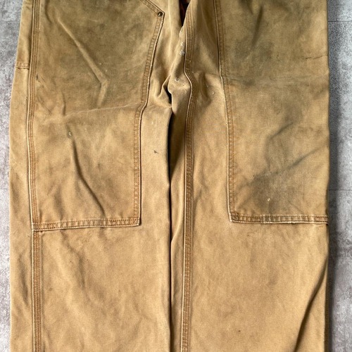 メキシコ製 ブラウン ダブルニー Carhartt B136-BRN 31×32 詳細写真5