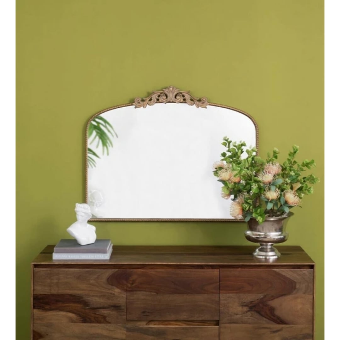 バロック調デザイン アンティークゴールドウォールミラー