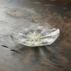【再入荷】Glass Plate ガラスプレート 金箔 S(幅 10 cm )
