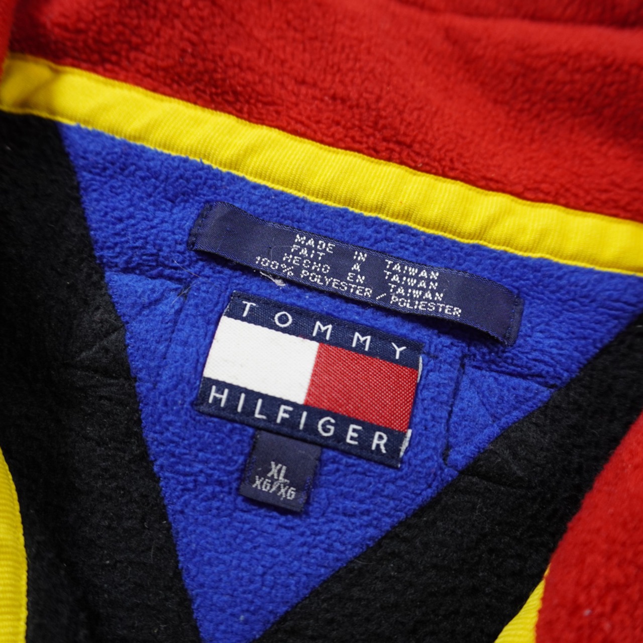 90s TOMMY HILFIGER fleece pullover XL 古着 - 8