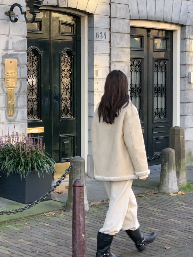 (verveine)  high-neck duffle reversible shearing mustang