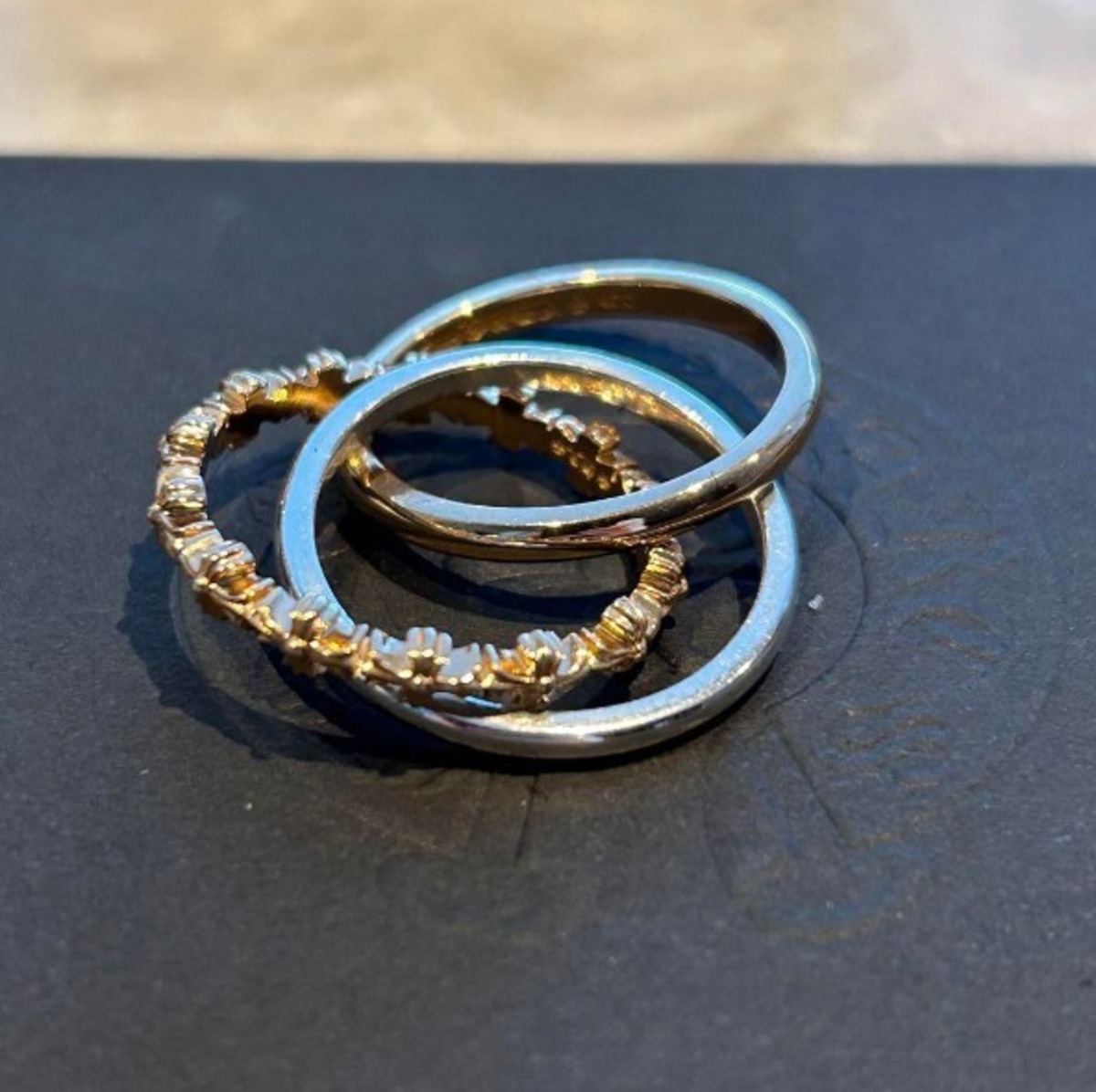 CHROME HEARTS クロムハーツ 22K TINY E CH PLS triple ring 