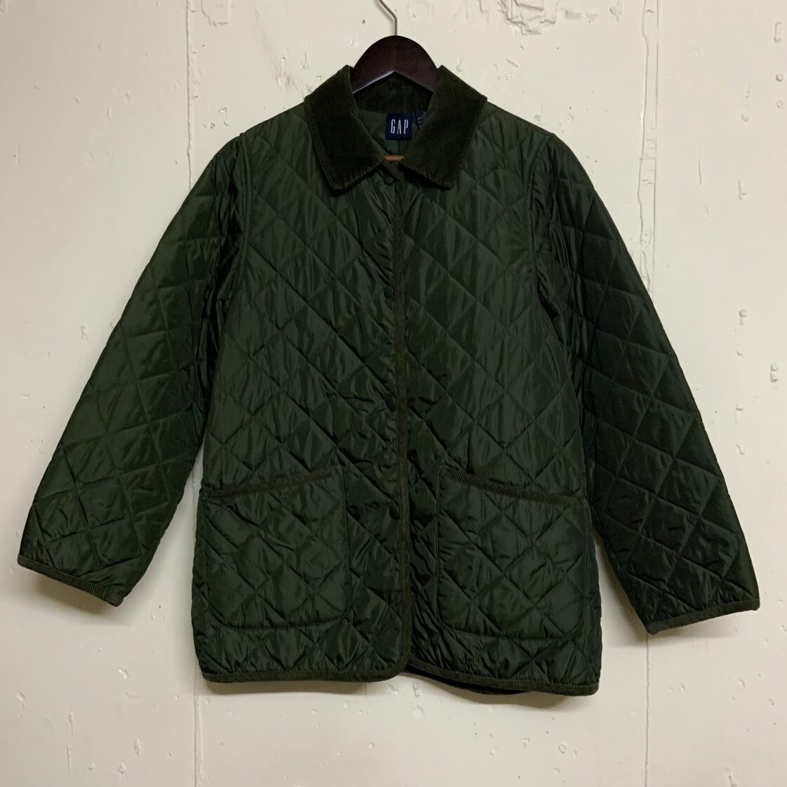 00年代 00s オールドギャップ GAP コーデュロイ襟 中綿 キルティング 