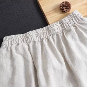 レトロ刺繍入り　フレアスカート　ミモレ丈　【A00005】