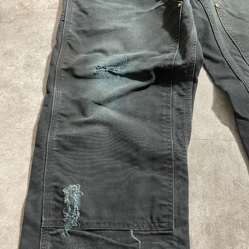 USA製 ブラック ダブルニー Carhartt B01 BLK 38×34 詳細写真12