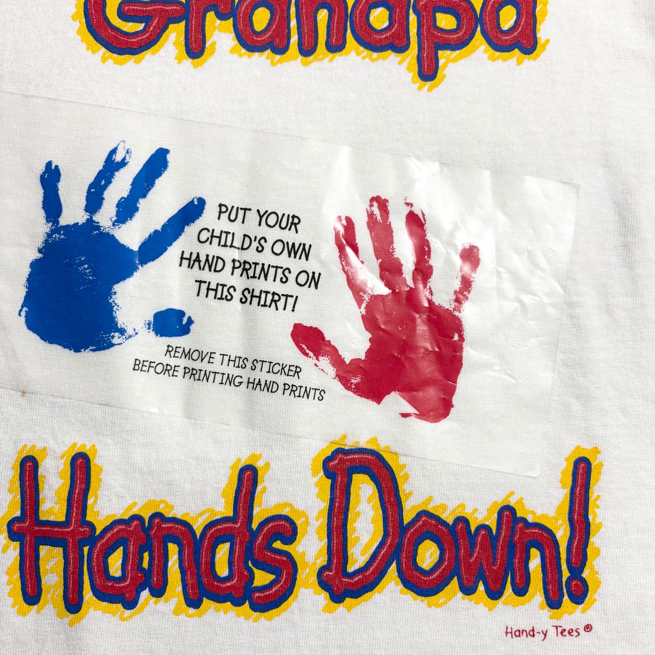 (nos) vintage 1990’s best grandpa tee with hand paint kit