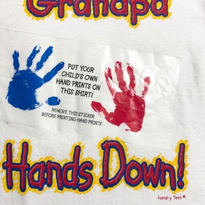(nos) vintage 1990’s best grandpa tee with hand paint kit
