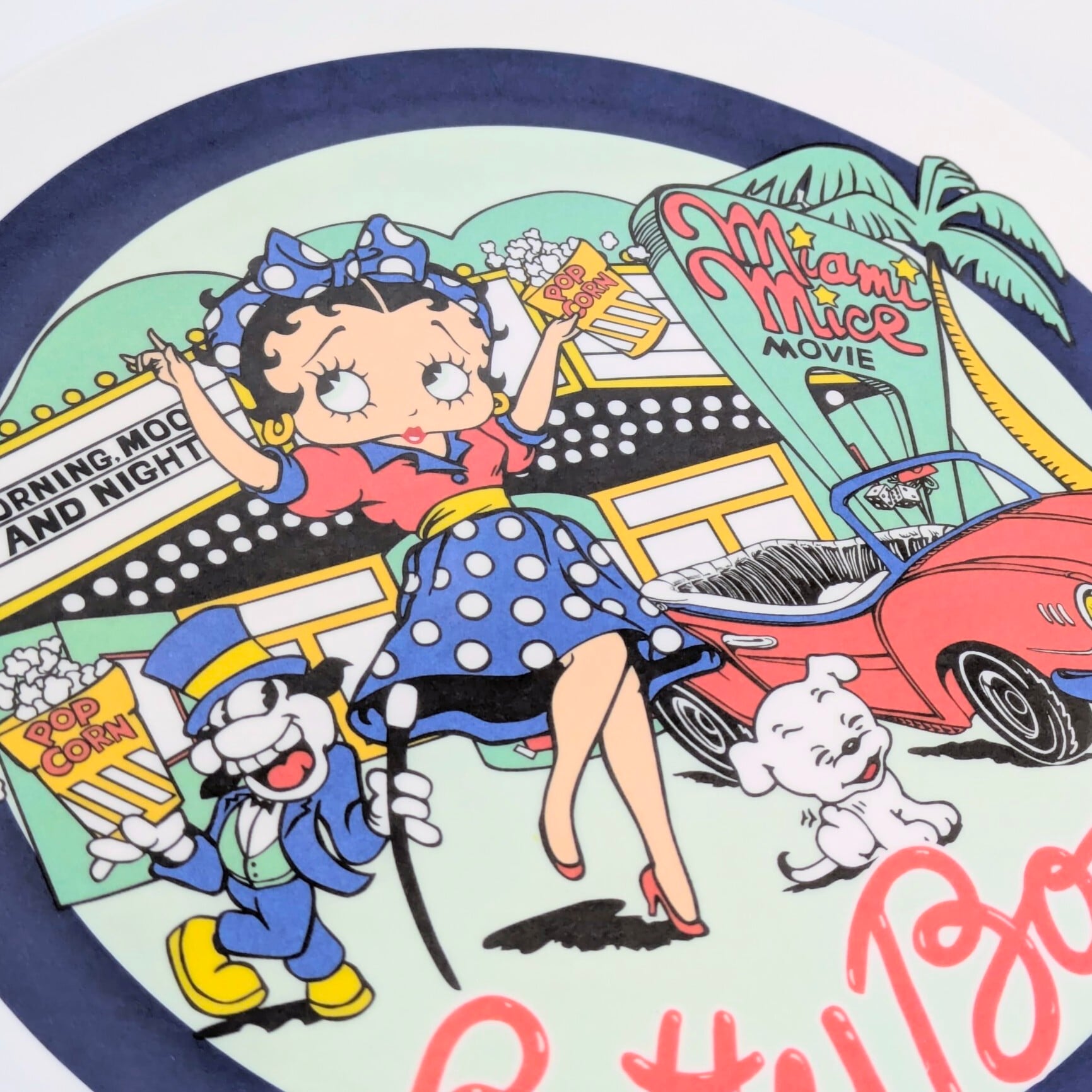 【 MELAMINE PLATE ( メラミンプレート ) 】『 Betty Boop 』 メラミン製プレート / 食器〚アメリカン雑貨 アメトイ〛