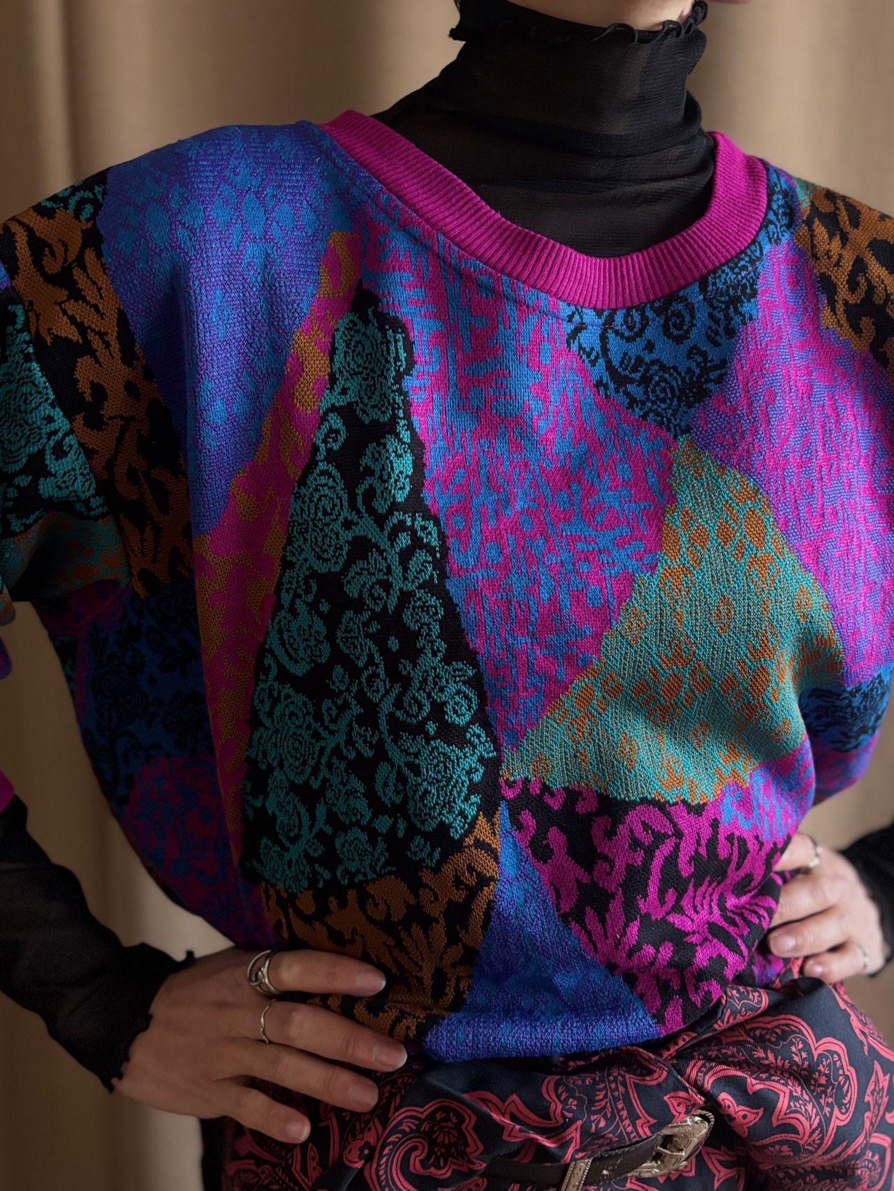 geometric art design knit-5119-12