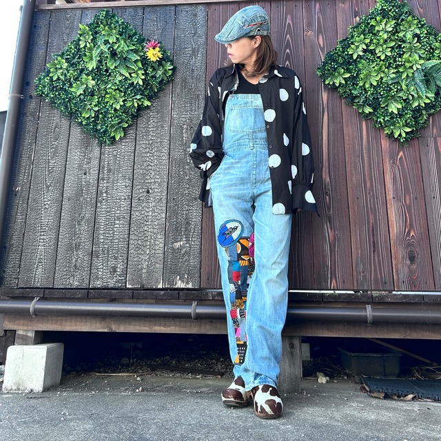 アフリカンパッチワークサロペット