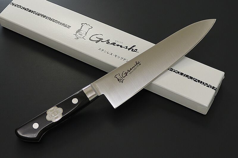 KC-730 グランシェ / Granshe モリブデン鋼 口金付黒合板柄 洋出刃