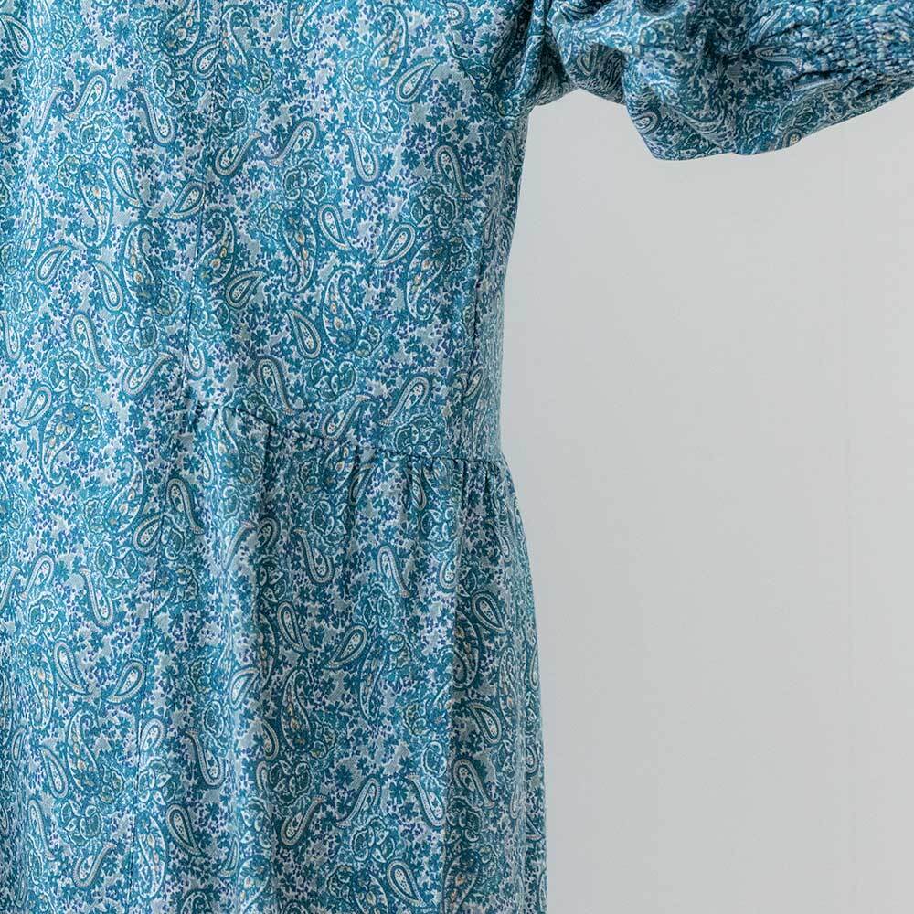 ANAYI ペイズリープリント ボウタイワンピース 38 ペイズリープリントボウタイワンピース （ロング・マキシ丈