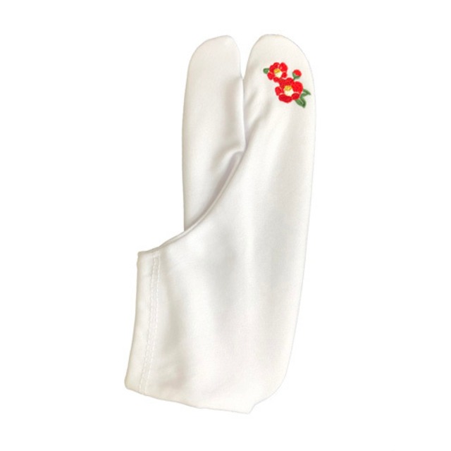 足袋 白 ストレッチ コハゼなし 白足袋 ストレッチ足袋 おしゃれ たび 椿 つばき 刺繍 らくらくストレッチ足袋 フリーサイズ ワンポイント刺繍 和装 和服 ふりそで 振袖 和装小物 かわいい 着物 きもの Kimono キモノ Kimonoroman Yukiya