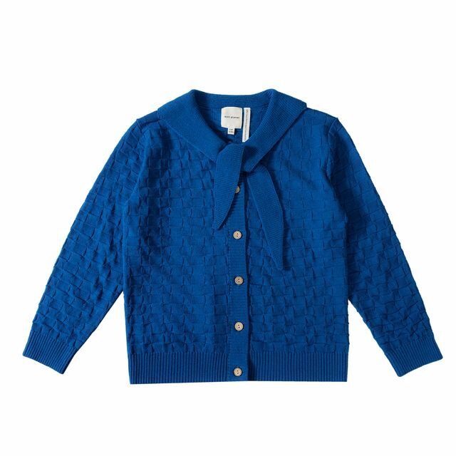 knit planet ／COLLAR CARDIGAN  (BLUE) 25KPAW12