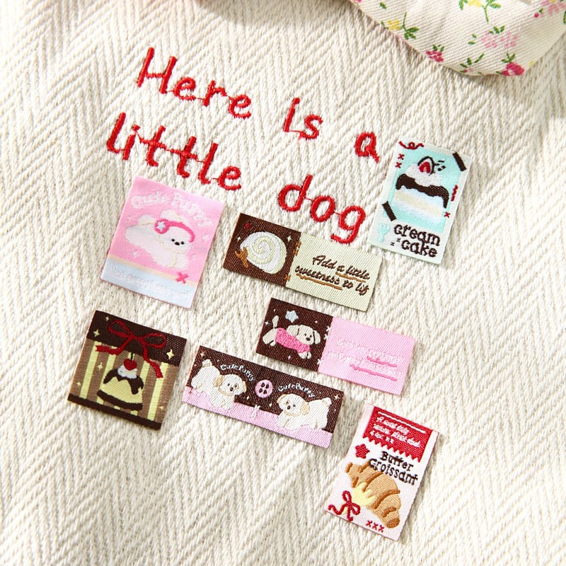 シール】海外文具 コラージュ素材 手帳デコ 犬 くま スイーツ タグ風