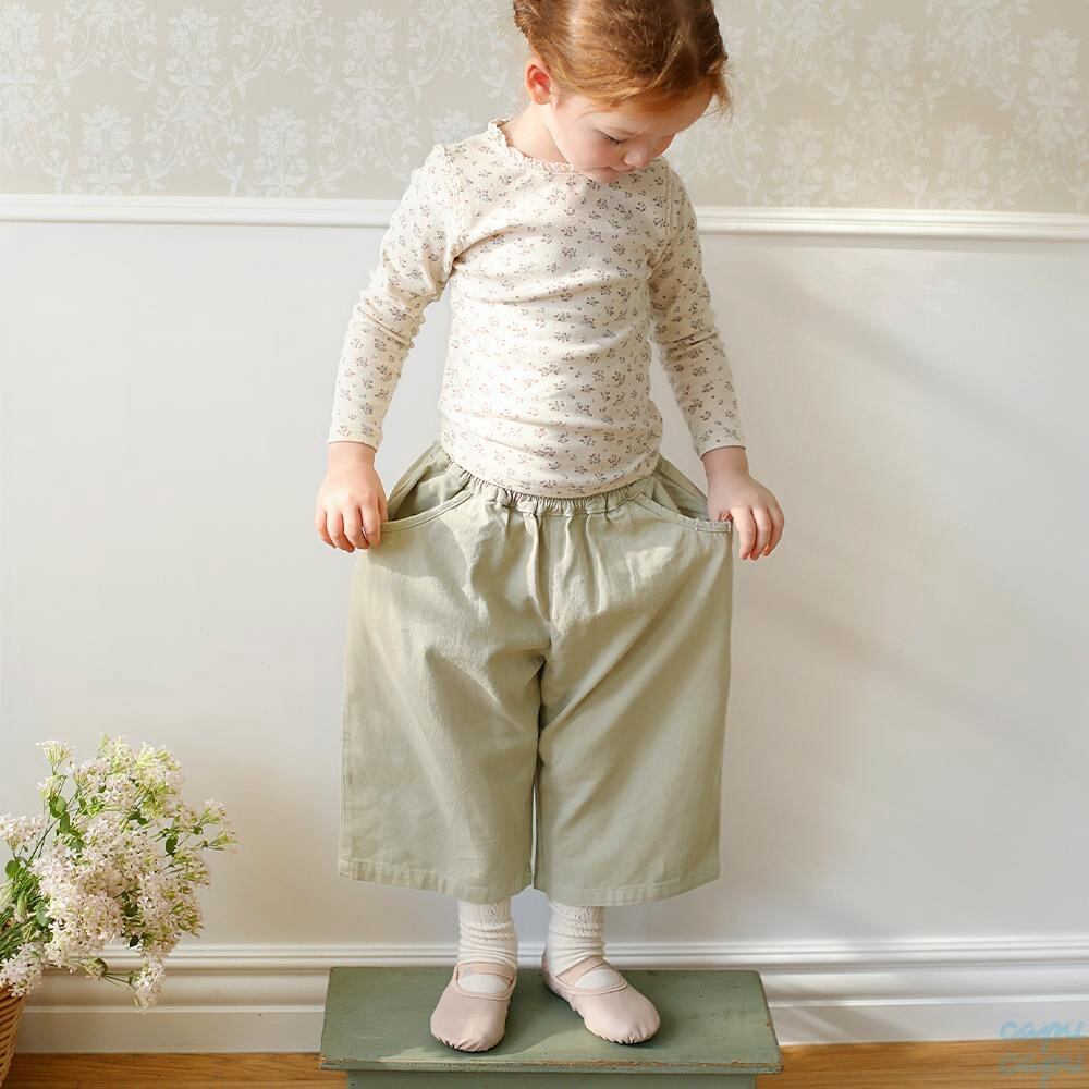 «sold out»クリーム L(105-113 サイズ)«Mardi Amber» Aron cropped pants アロン八分丈パンツ