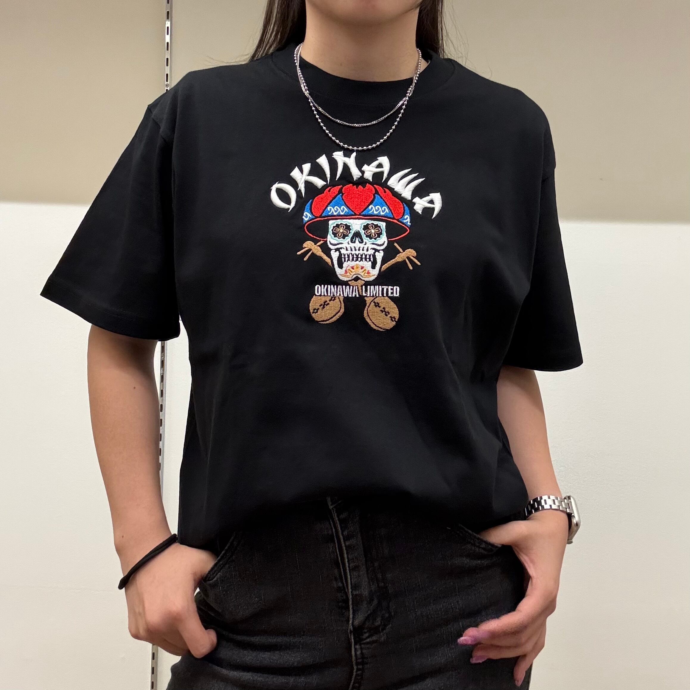 刺繍Tシャツ】Okinawa花笠スカル | Pay ID