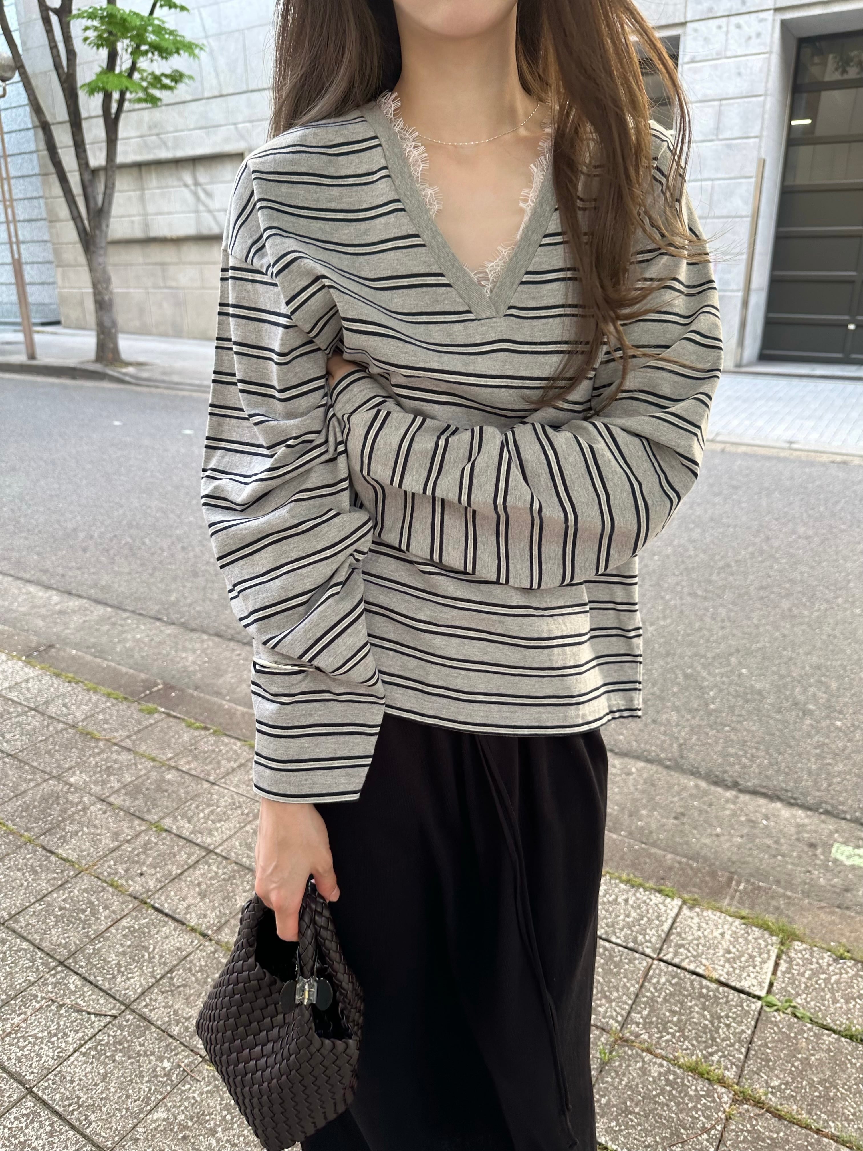 【予約】lace trim border tops