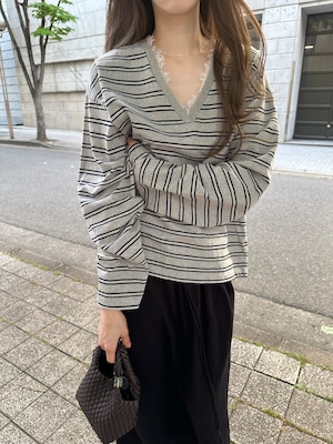 【予約】lace trim border tops