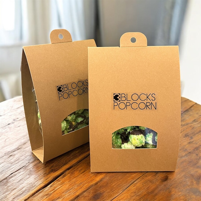【クラフトサイズ】 チョコミント　ポップコーン エアポップ マッシュルーム スナック お菓子 カラフル プレゼント 土産 ギフト 焼菓子 スイーツ 景品 おつまみ 3BLOCKS バレンタイン