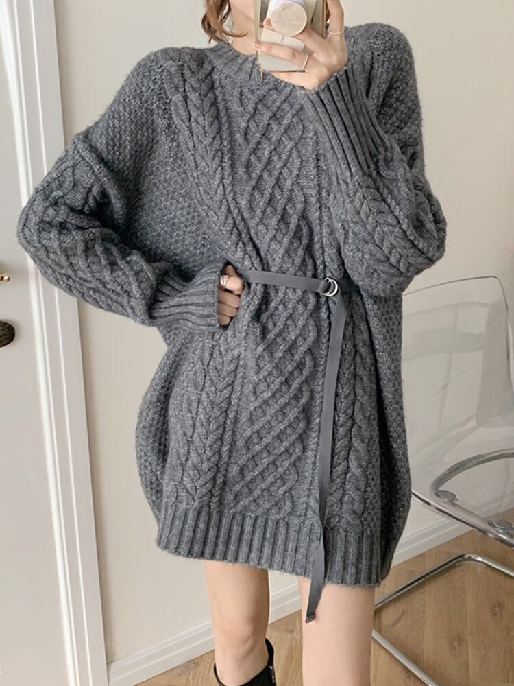 スタンダードセーター スプリングオータムルーズスタイルニットトップス レトロ 春物 秋物 スーパーモール87605863404