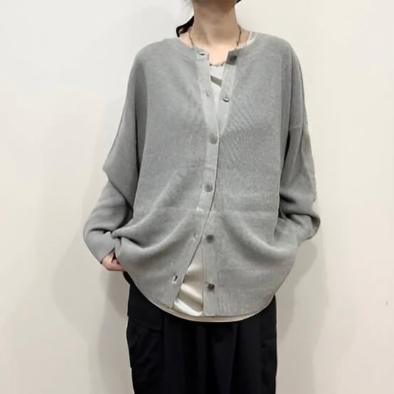 (お取り寄せ)マリオ様専用ページ:【 siro de labonte 】waffle 2way wide cardigan グレー
