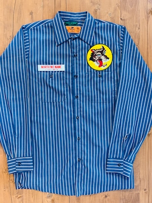 【NORTH NO NAME】ノースノーネーム WOLVES WORK SHIRT (NAVY STRIPE) ワークシャツ