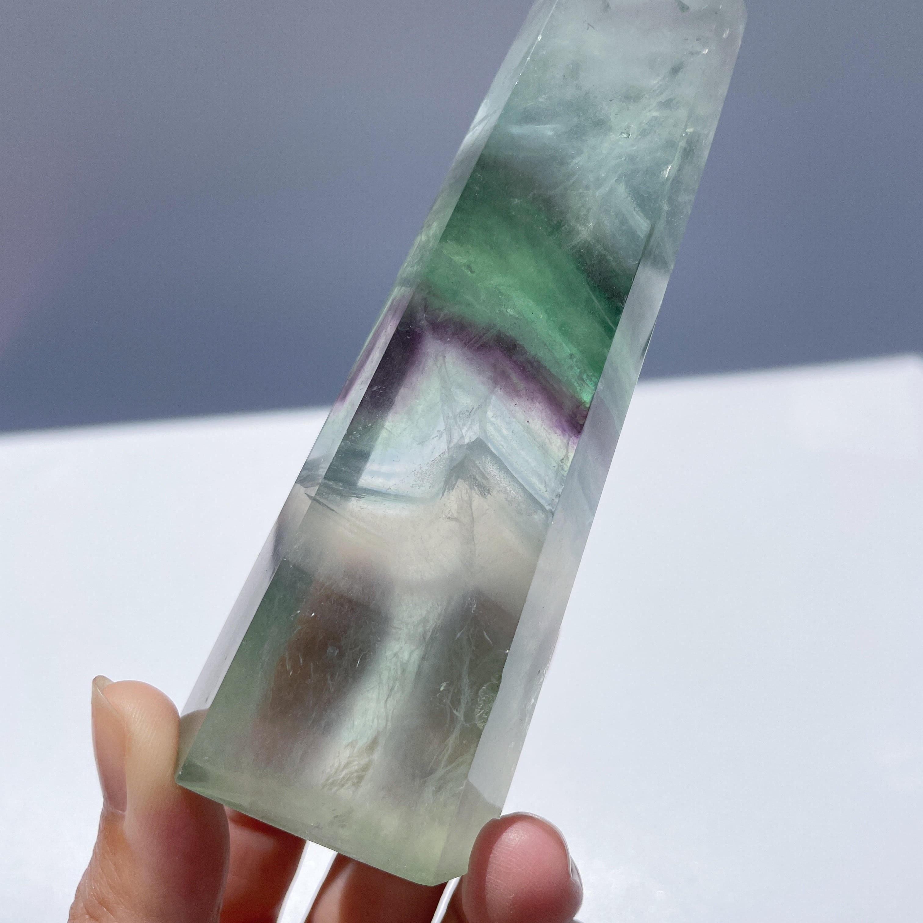 レインボーフローライト タワー型90◇Fluorite◇天然石・鉱物