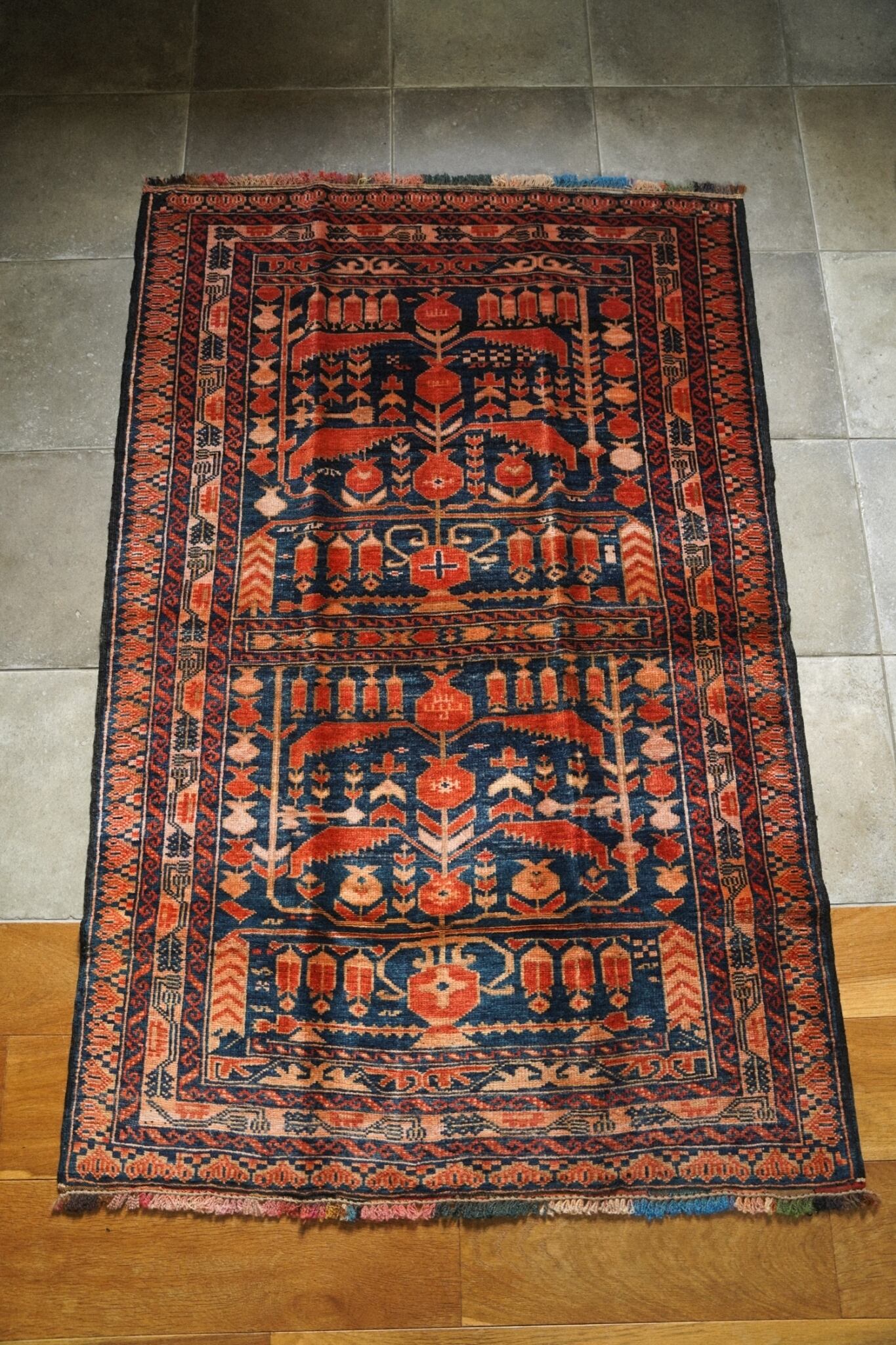 1423-Vintage Turkmen Ali khoja rug | 手織りのヴィンテージ