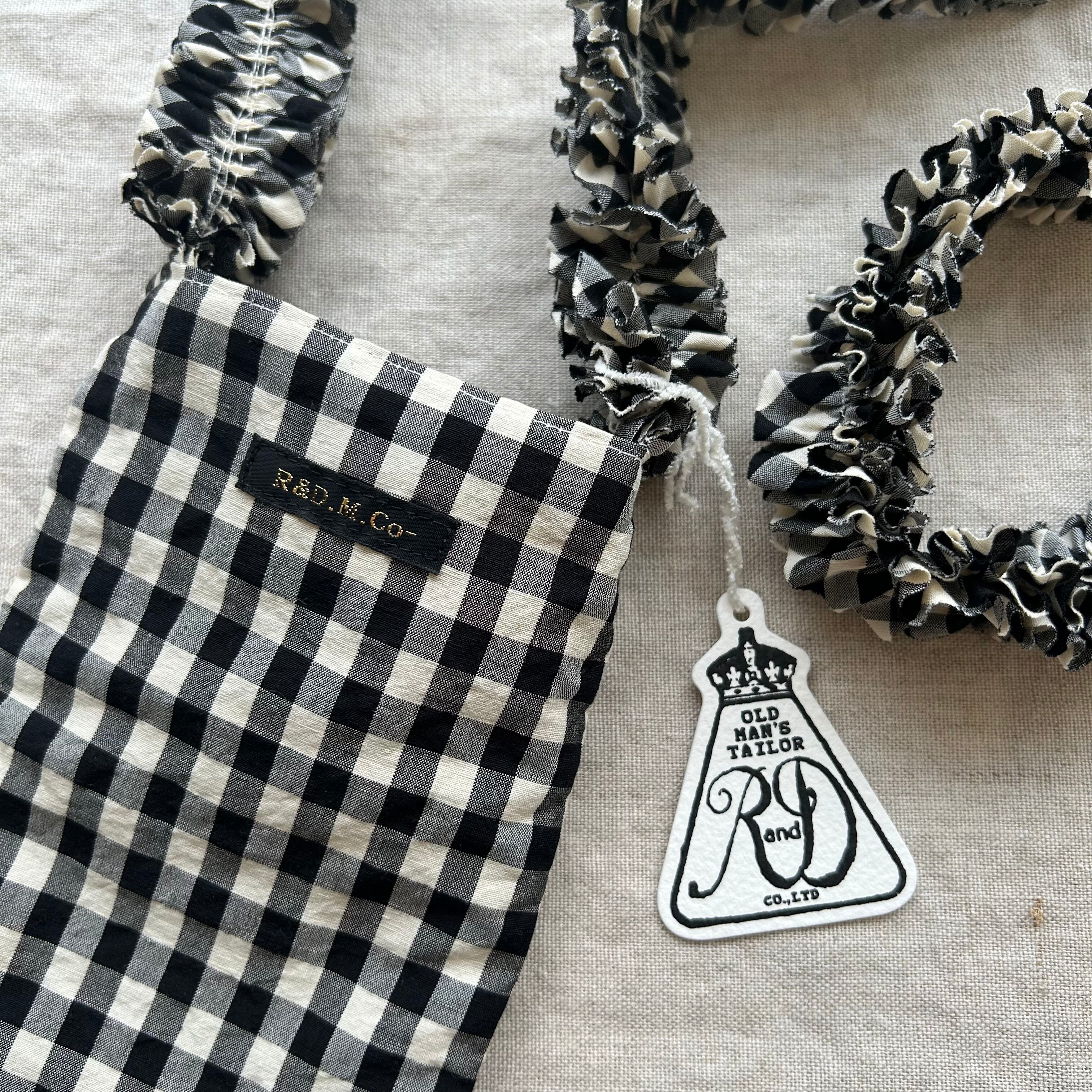 R&D.M.Co- ギンガムチェックフリルショルダーポシェット R&D.M.Co-☆今期新品未使用ギンガムチェックフリルショルダー