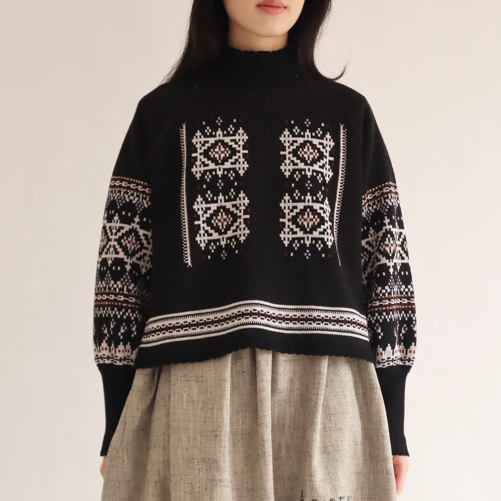 ASEEDONCLÖUD │ Memories pull on knit (black)