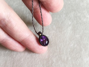 アメシストmacramé necklace