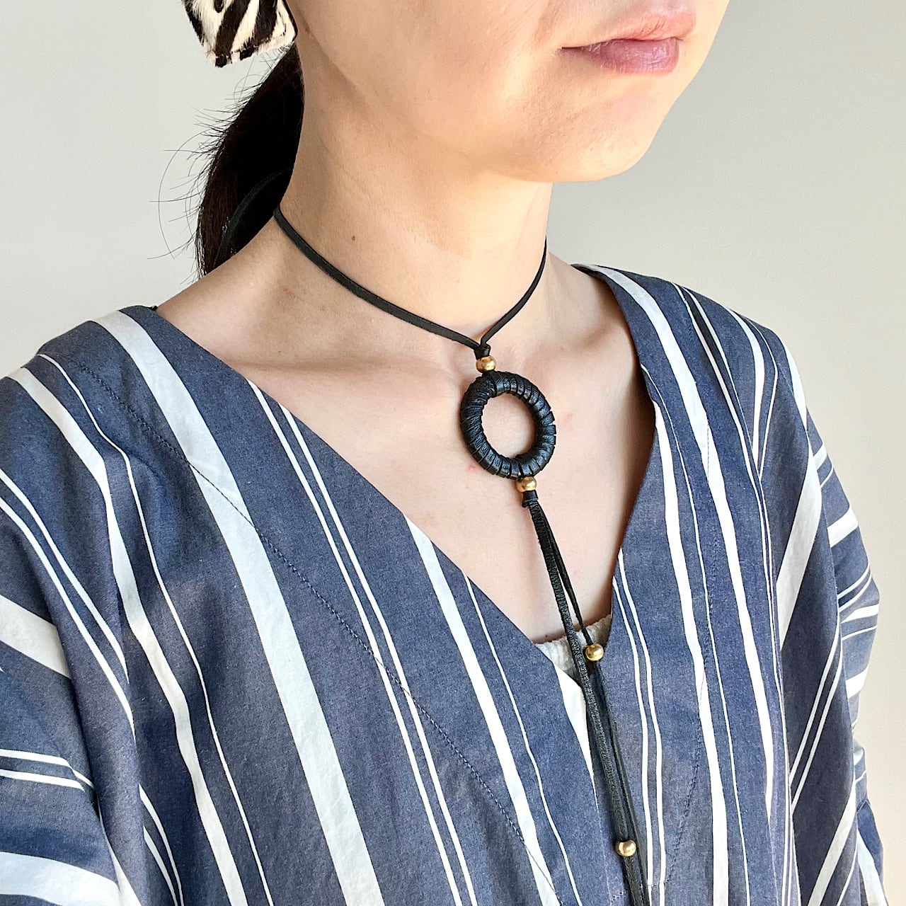 leather choker/bracelet 《Sun road~choker~》2colors | TO DAY'S