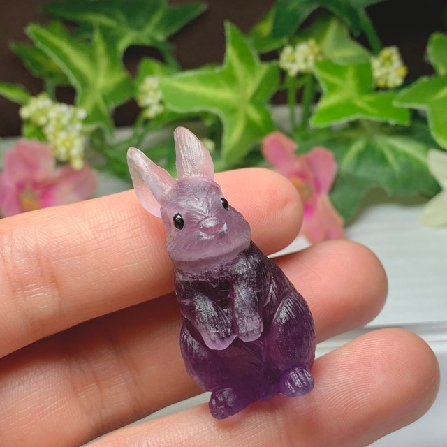 14.フローライトうさぎ・インテリア