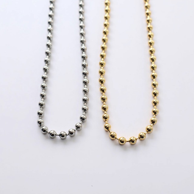 316L 5mm ball necklace【silver/gold】