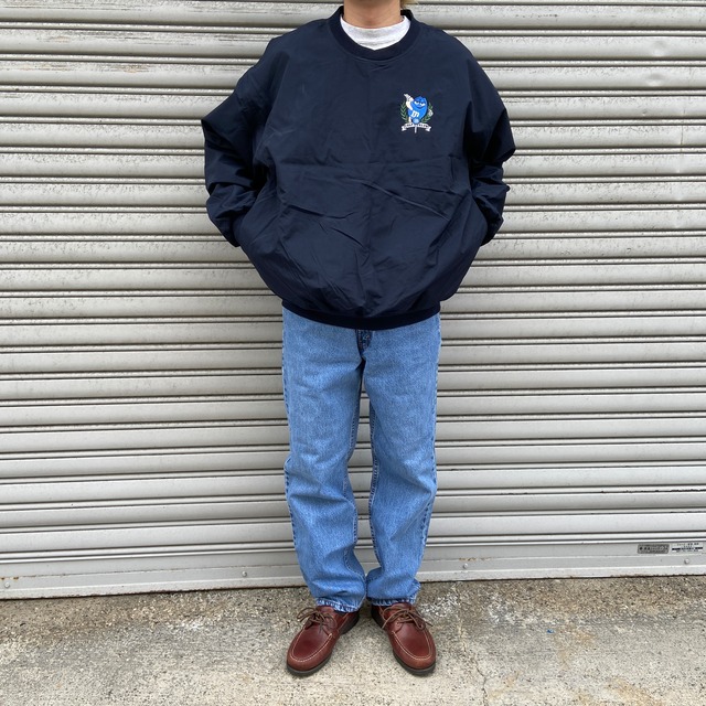 90s M&M'S ナイロンプルオーバー　キャラ　ワンポイント　ピステ　L