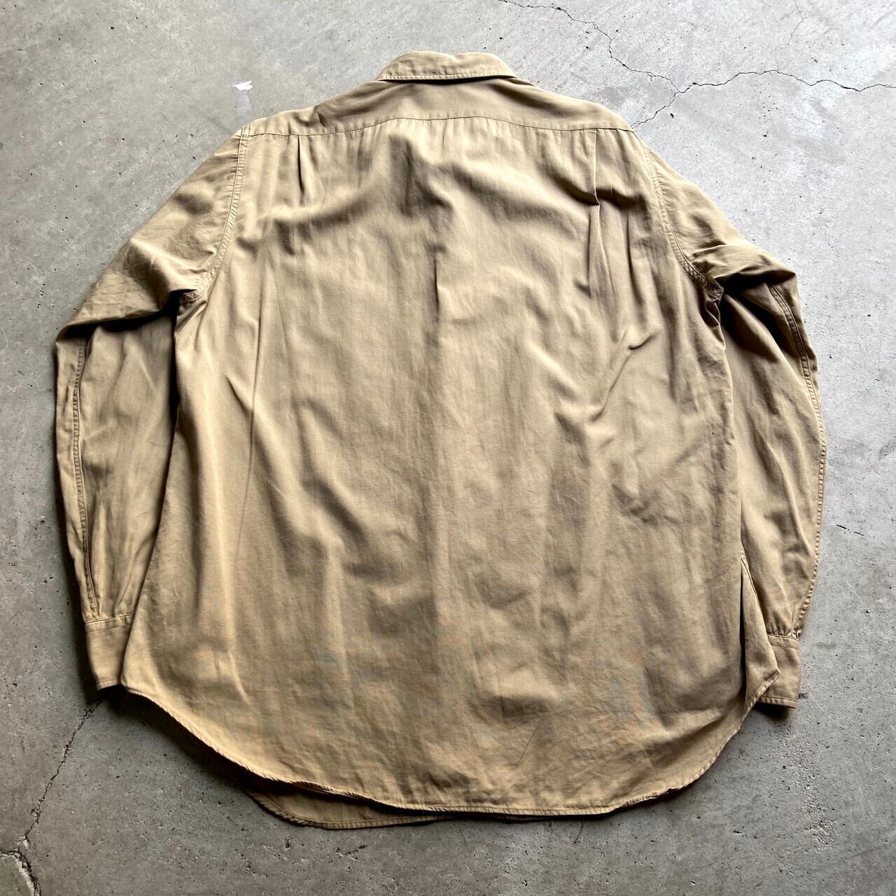 50年代 米軍実品 U.S.ARMY 陸軍 コットン ポプリン 長袖 シャツ
