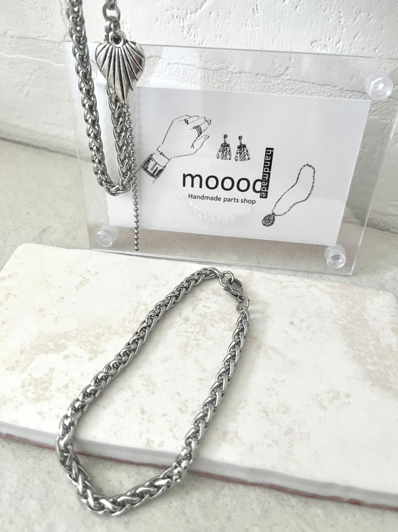 ステンレス製ブレスレット喜平チェーン/5mm/ステンレス鋼/パーツ